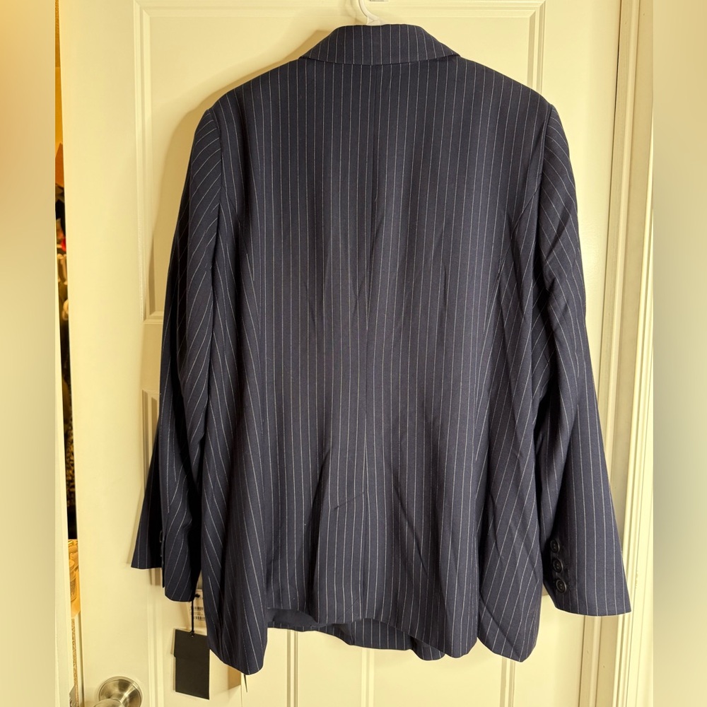 Women’s NWT Halogen/ Nordstrom Navy Pin  Striped Blazer, 3X - Picture 5 of 14